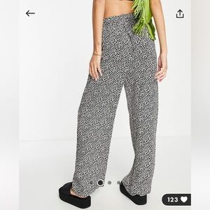 New Look Tall wide leg split hem pants in floral